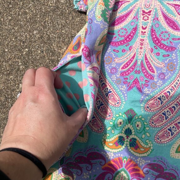 Matilda Jane Colorful Vibrant Paisley Beach Coverup Dress with Pockets Sz 6 - Picture 6 of 6